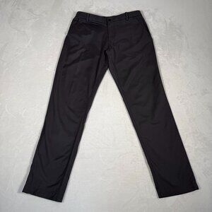 Lululemon ABC Pants Chino Men Size W34 x L33 Gray Straight Legs Pockets Logo